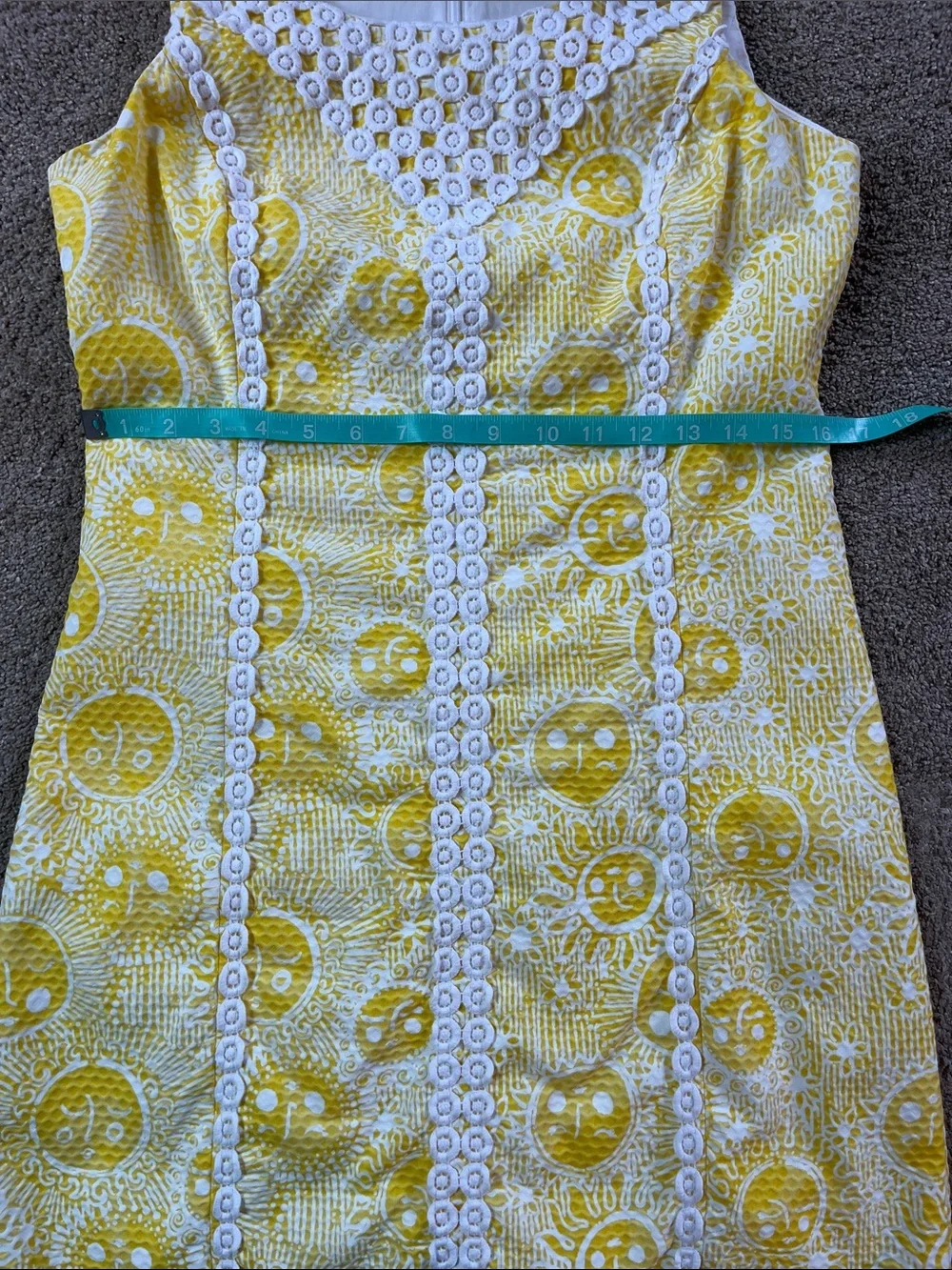 ☀️🌞☀️🌞RARE! Lilly Pulitzer Macfarlane Yellow Suns Shift sz8 EUC